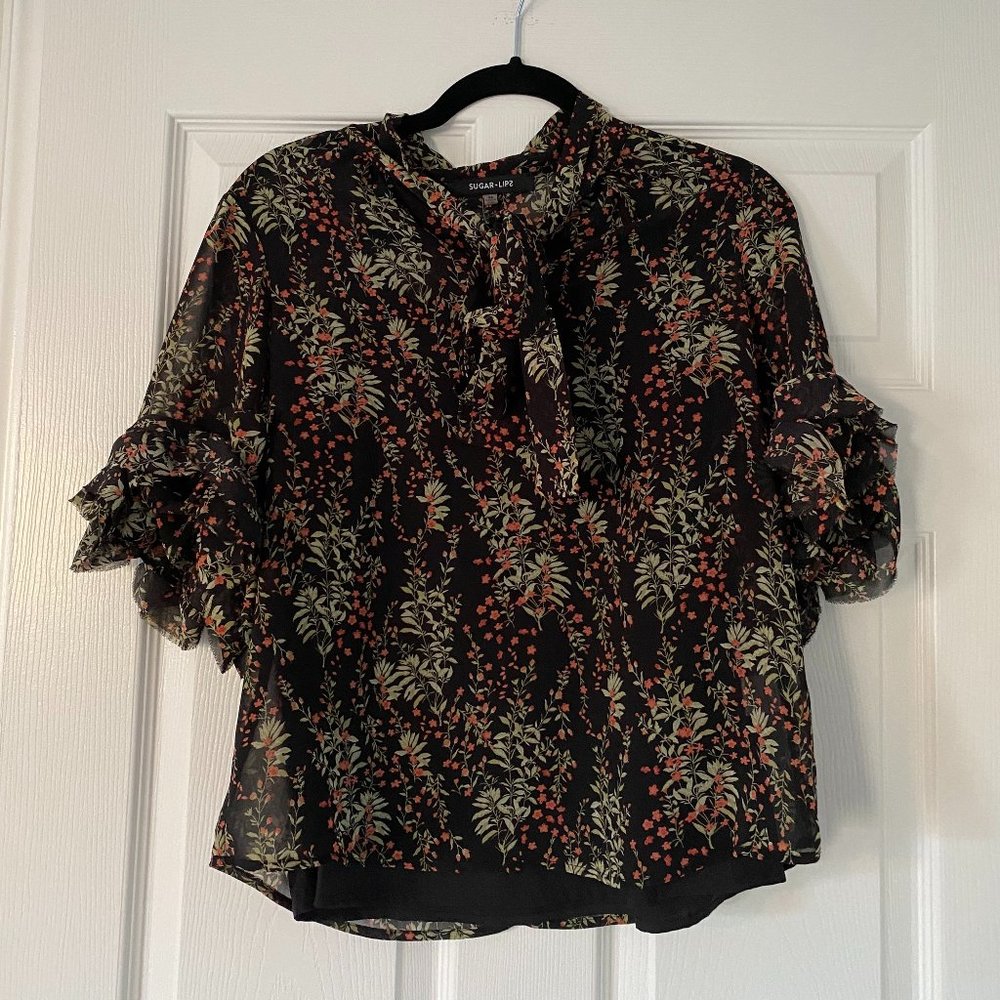 Layered Floral Blouse, Sugerlips